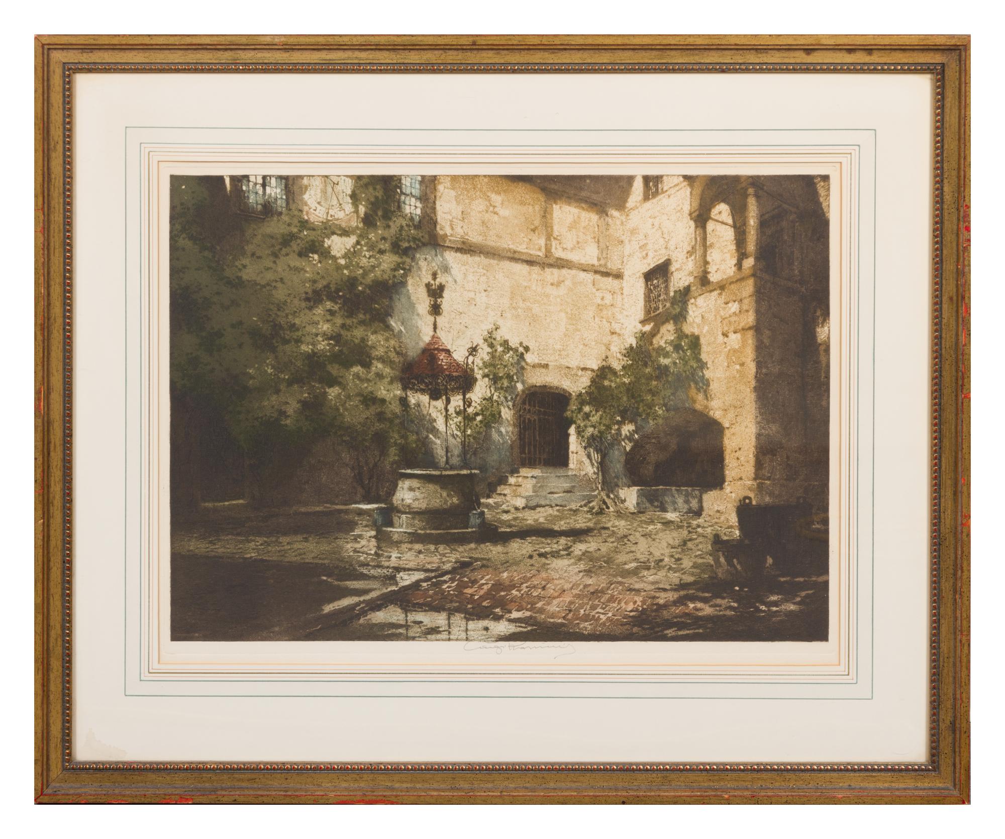Luigi Kasimir, (American/Austrian, 1881-1962), Old Castle Siebenstein, Austria; Opera in Vienna; Old Monastery in Lilienfield, Austrian