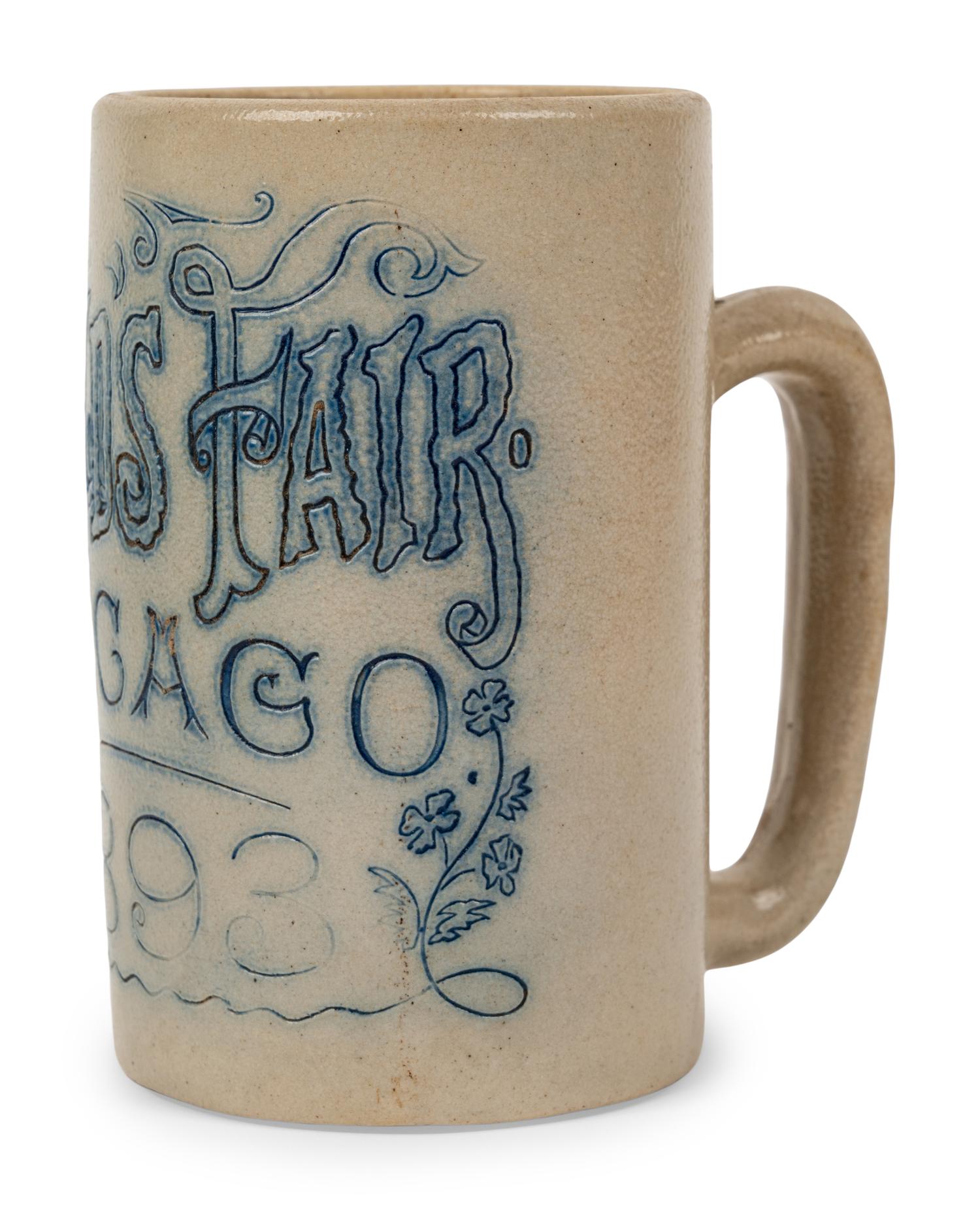 A 'Chicago World's Fair 1893' Stoneware Mug