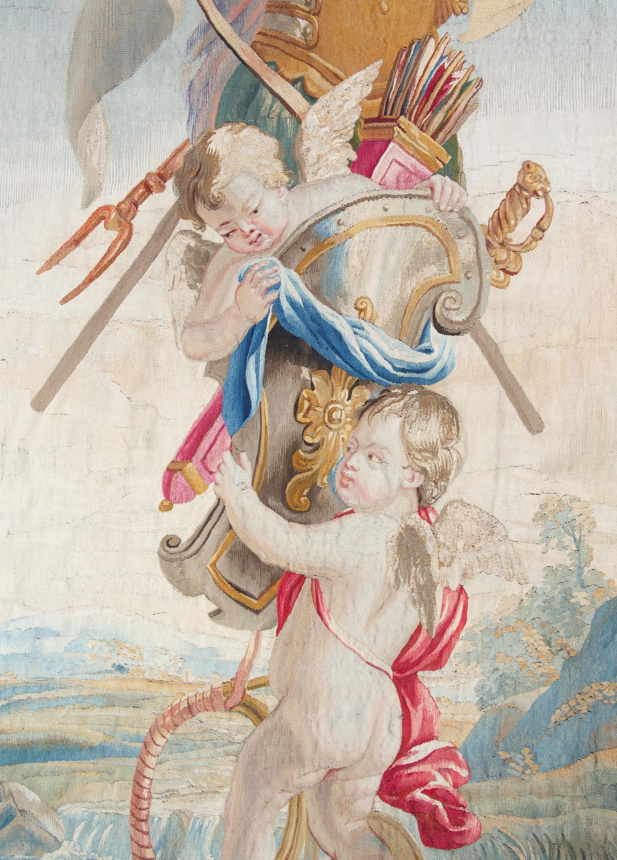 An Aubusson Wool and Silk Tapestry Panel