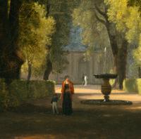 Continental School (19th Century) Untitled (Mother and Child in Park)