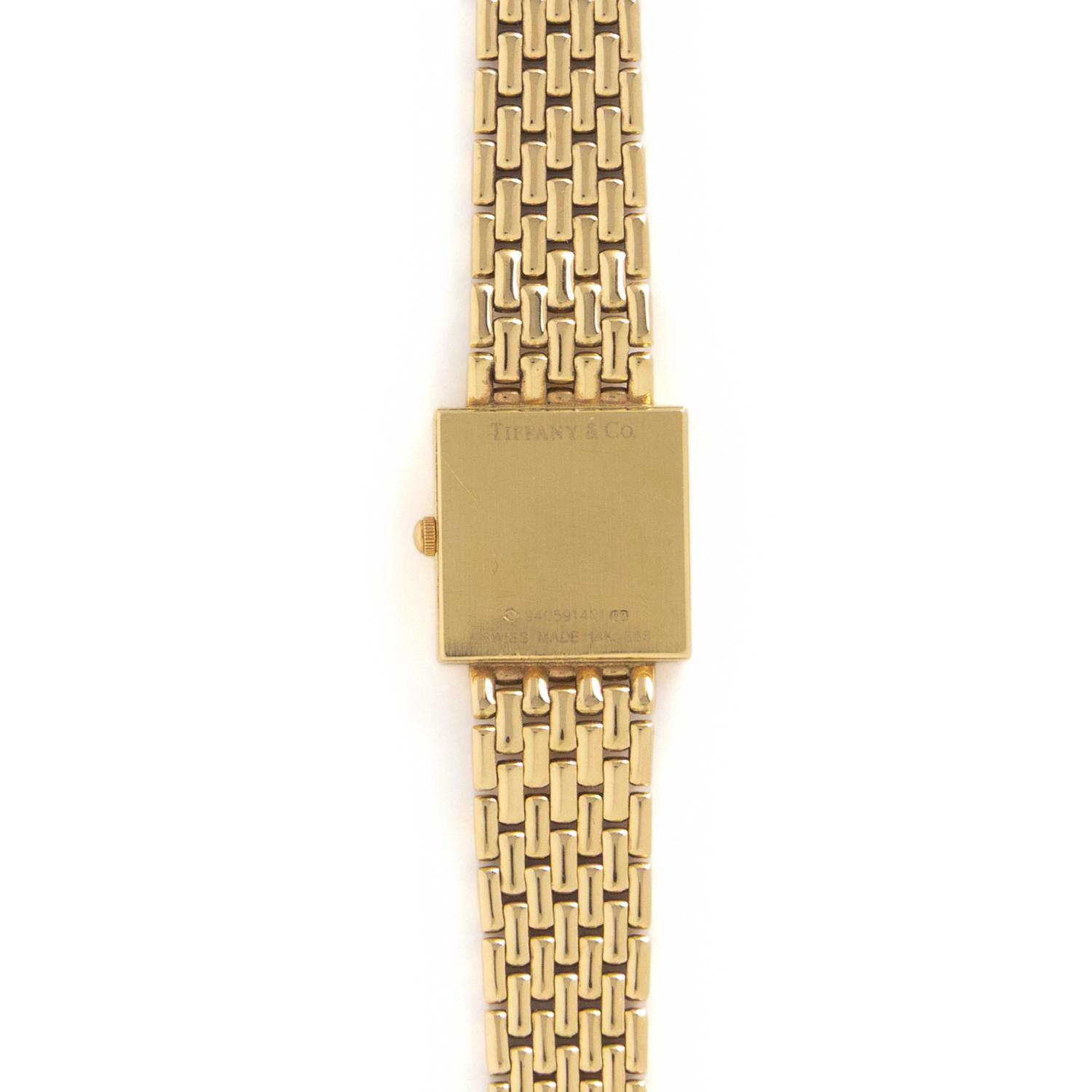 TIFFANY & CO., YELLOW GOLD AND DIAMOND WATCH