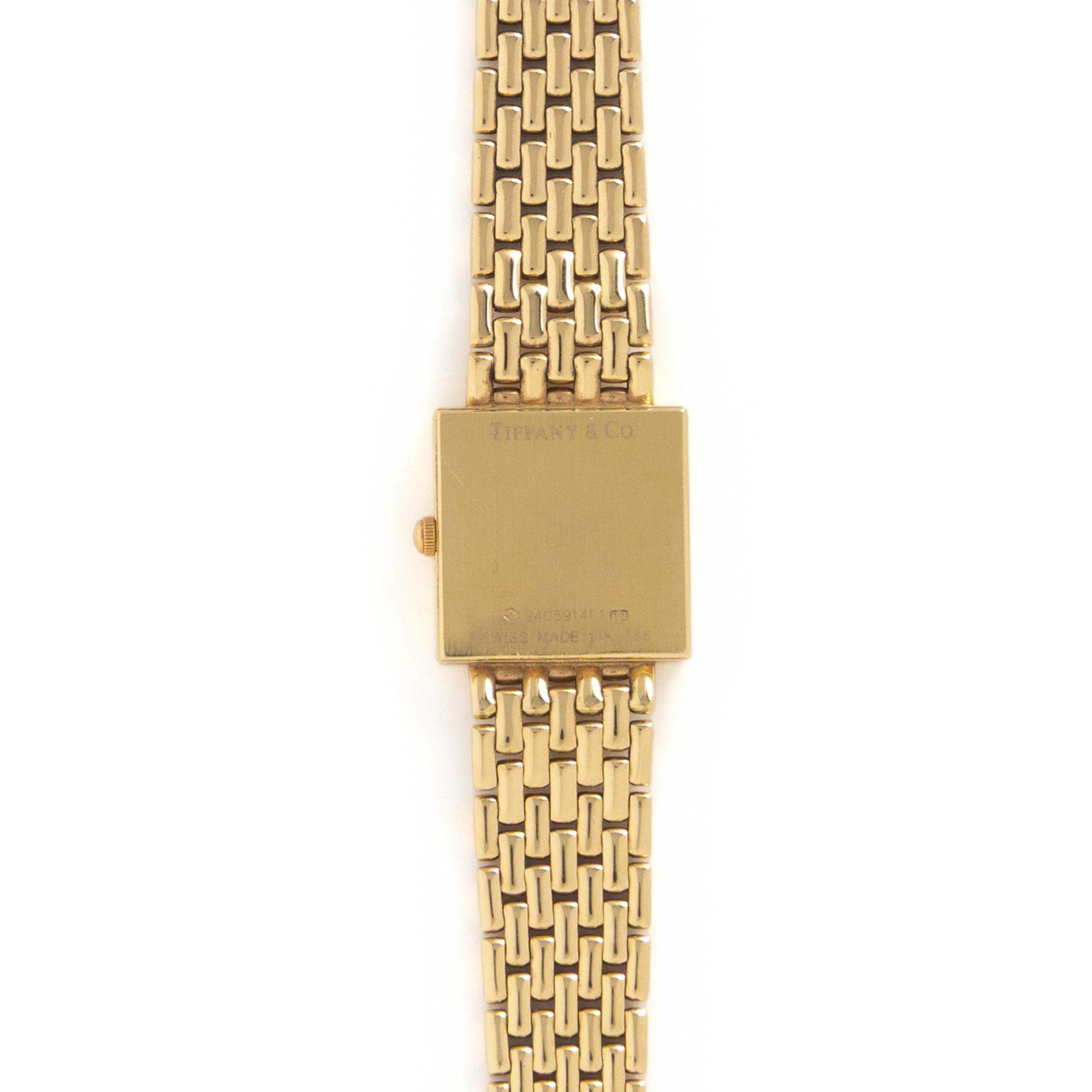 TIFFANY & CO., YELLOW GOLD AND DIAMOND WATCH