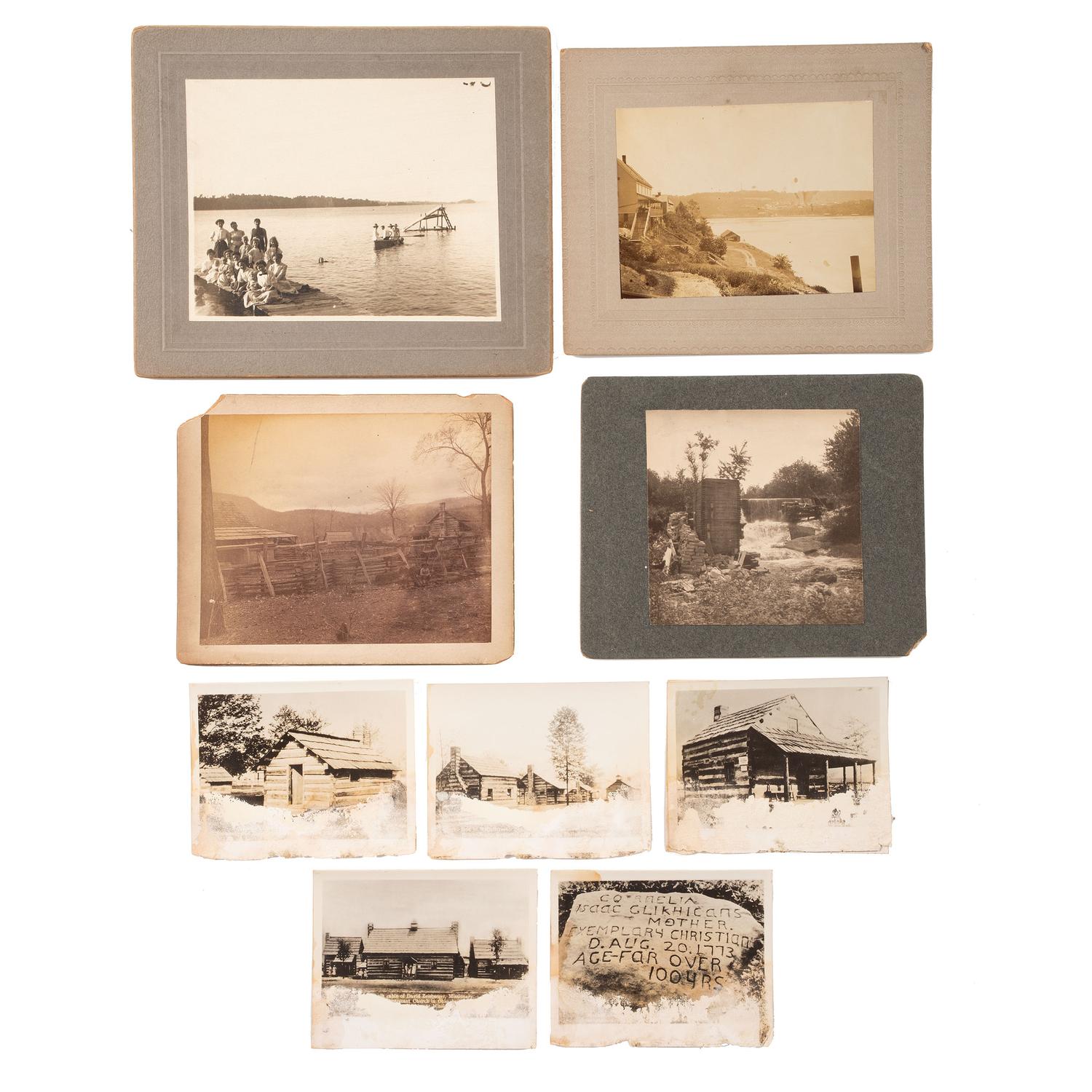 [EARLY PHOTOGRAPHY]. A group of photographs featuring cities, interiors, and landscapes, comprising: