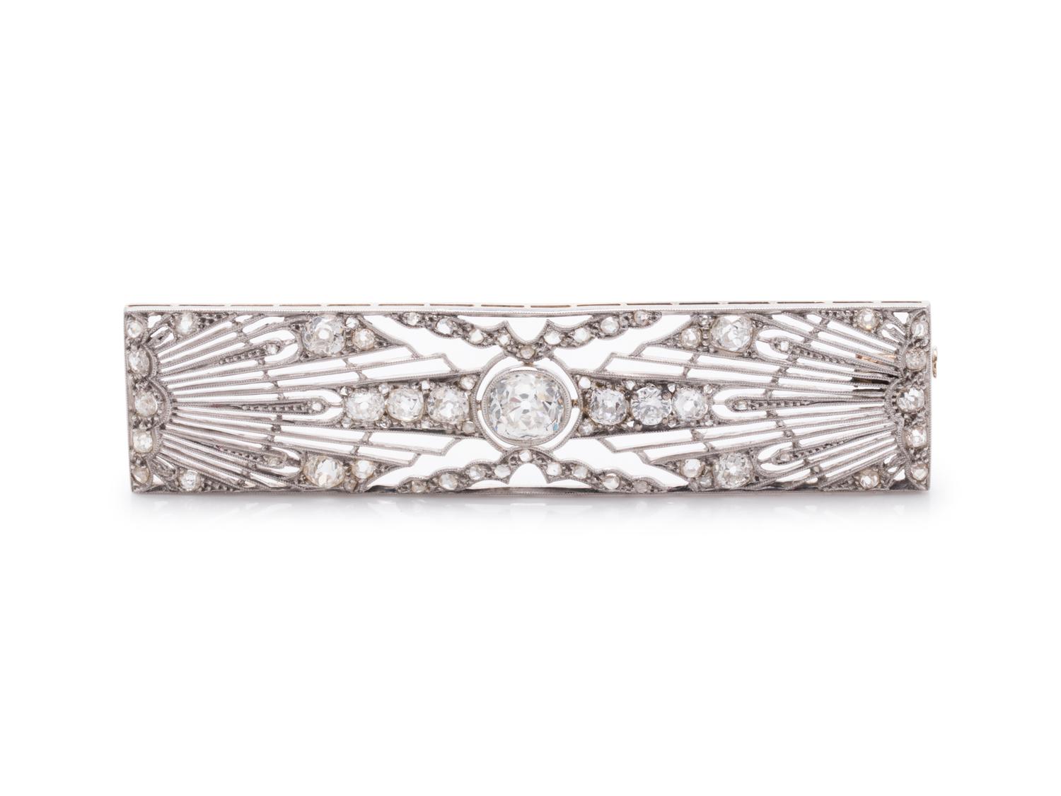 EDWARDIAN, DIAMOND BROOCH