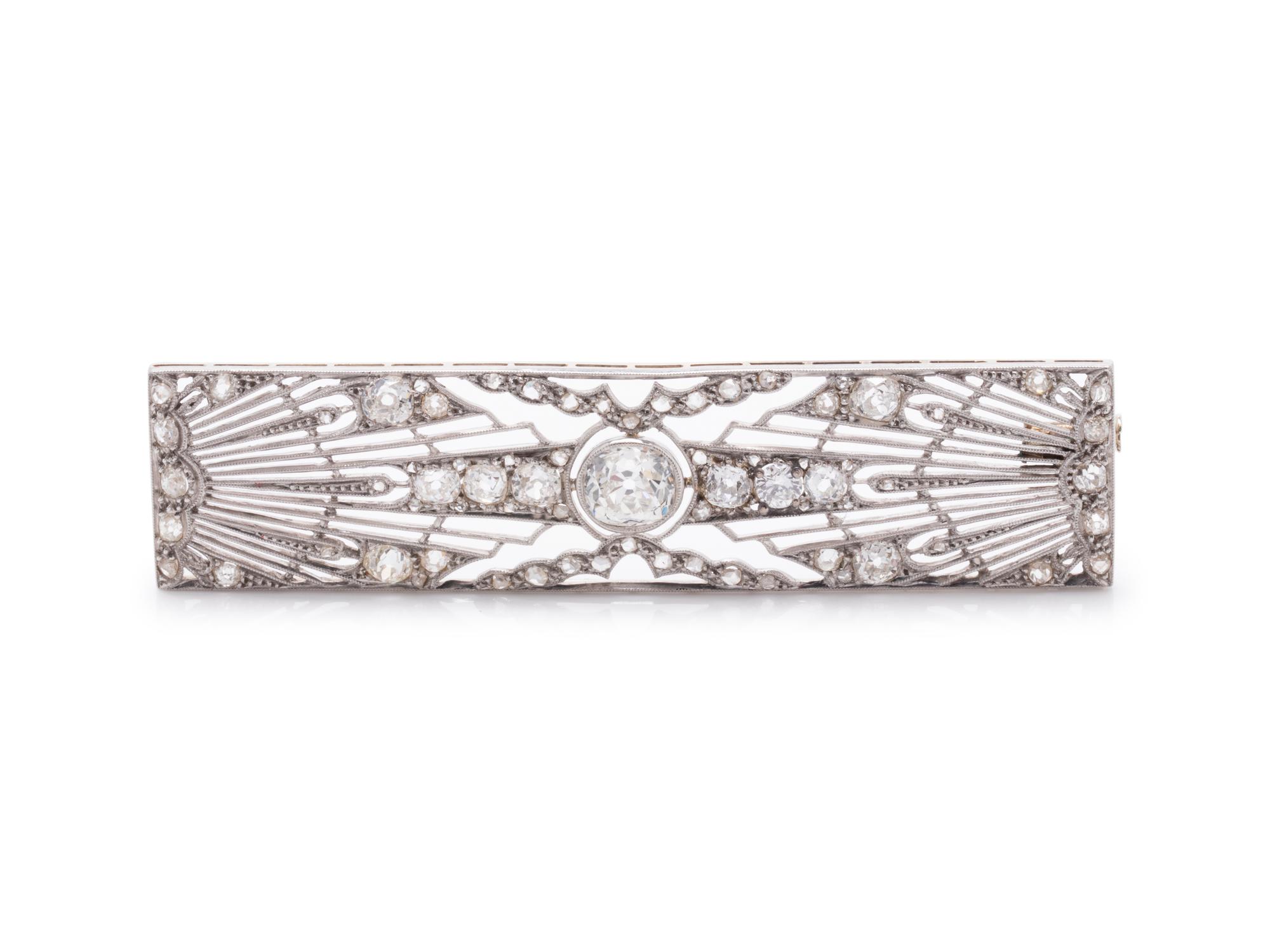 EDWARDIAN, DIAMOND BROOCH