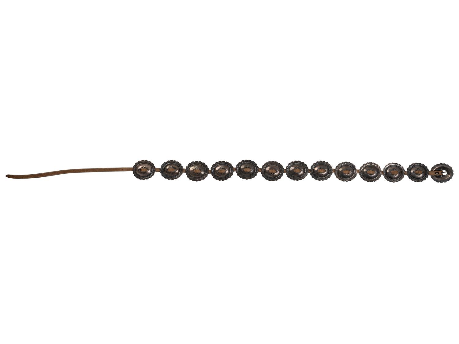 Navajo Silver Concha Belt