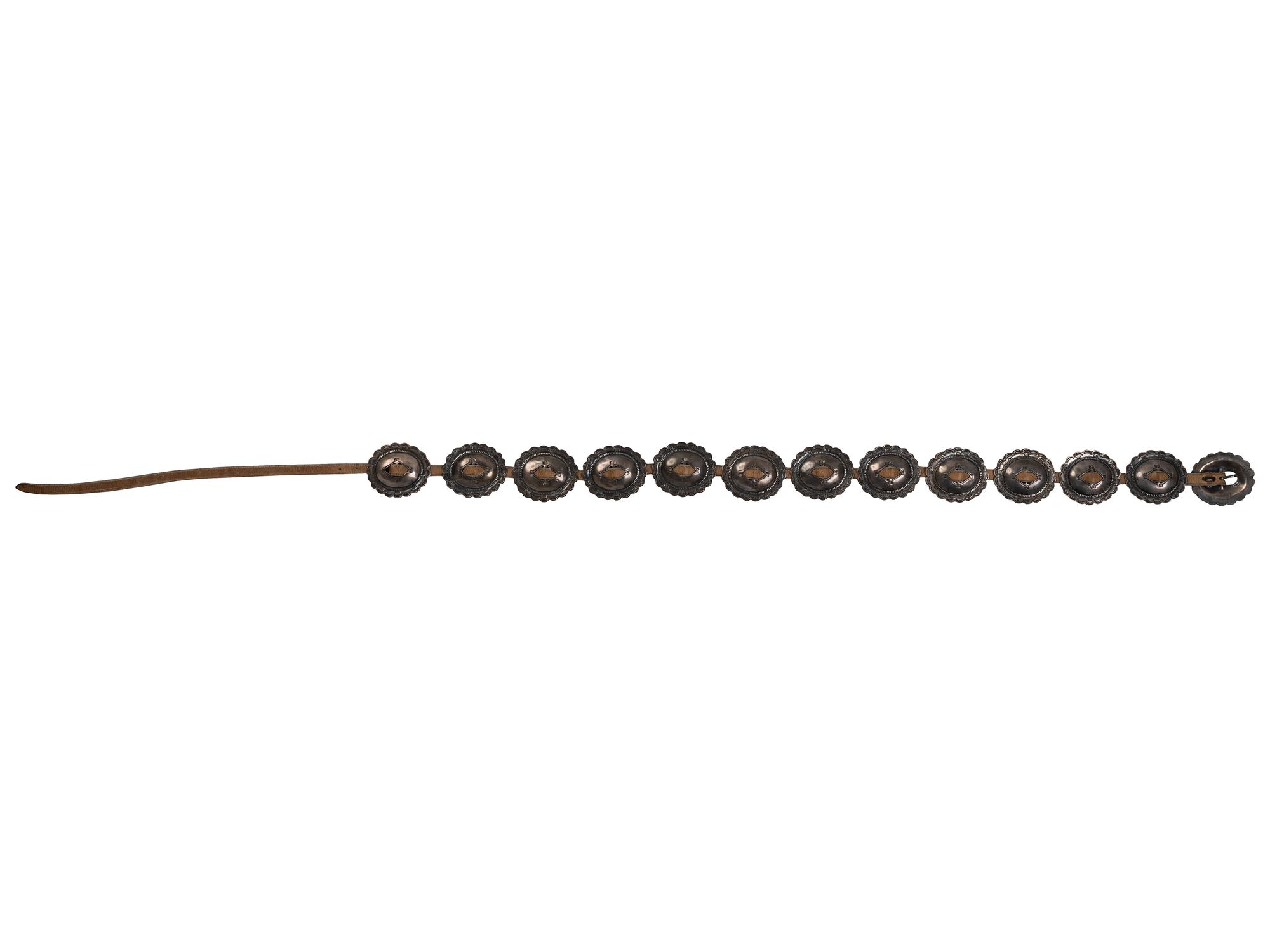 Navajo Silver Concha Belt