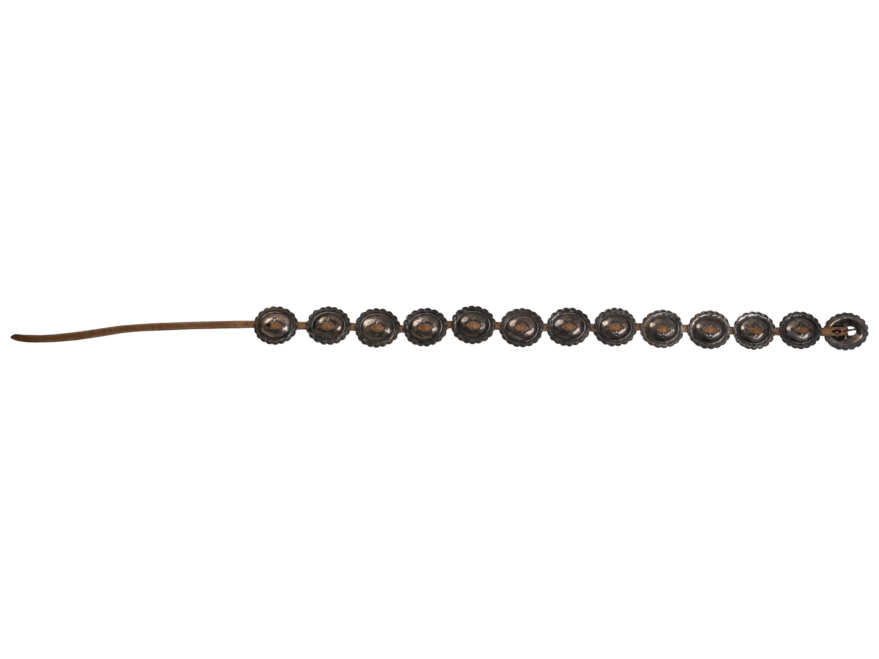 Navajo Silver Concha Belt