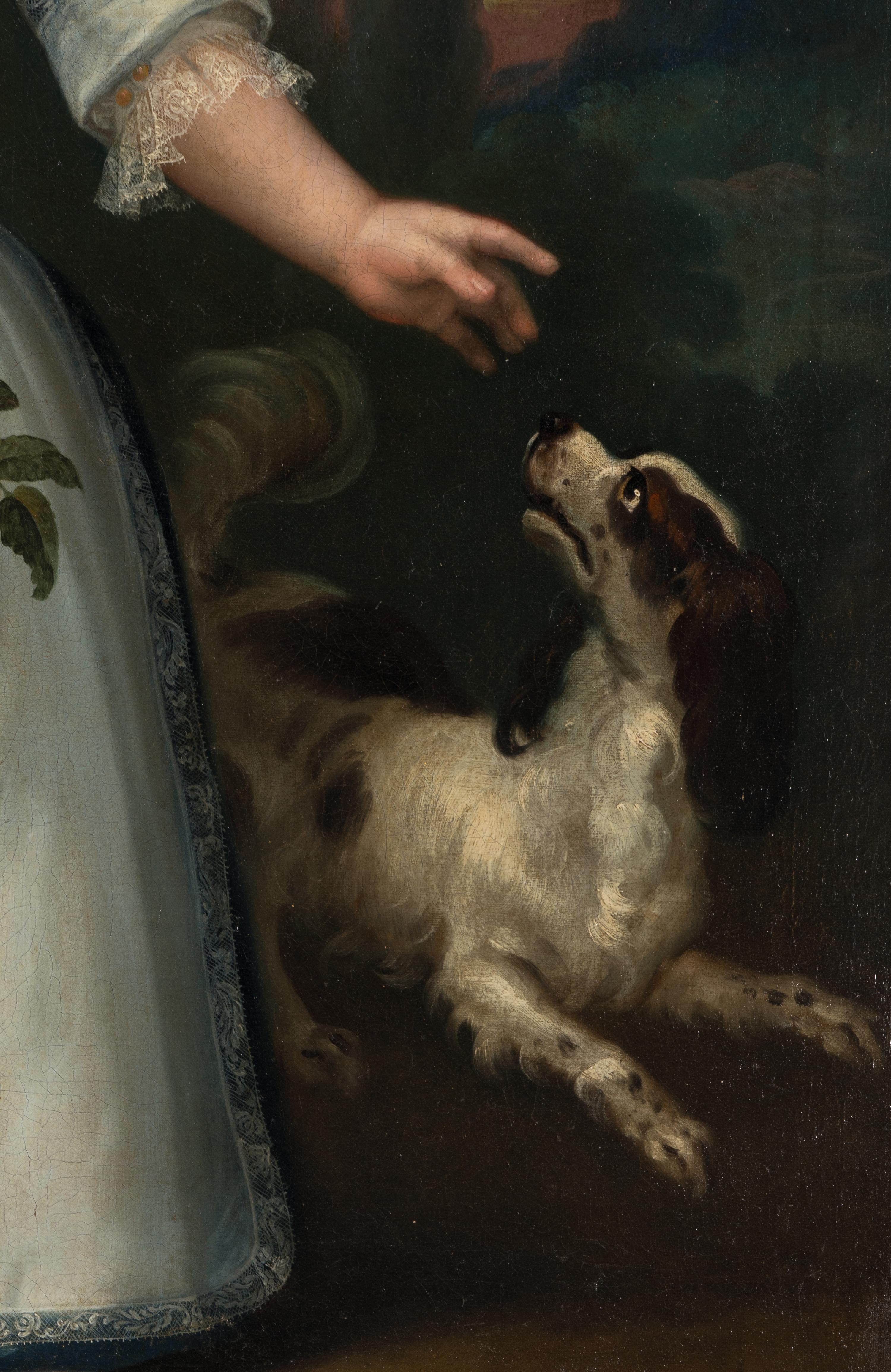 Portrait of a Young Girl with Dog