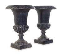 A Victorian Style Painted Iron Urn