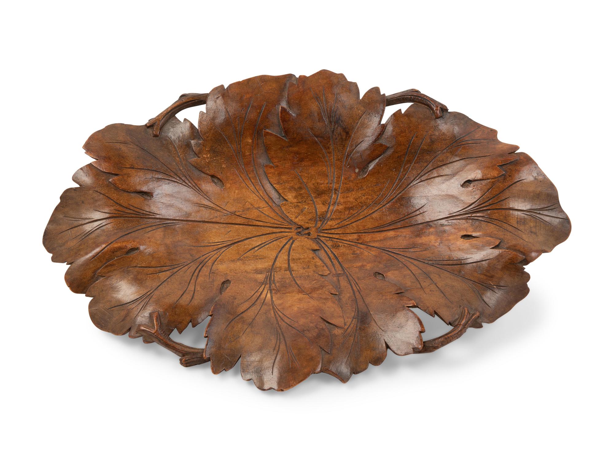 A Swiss Carved Wood Bear-Form Plant Stand