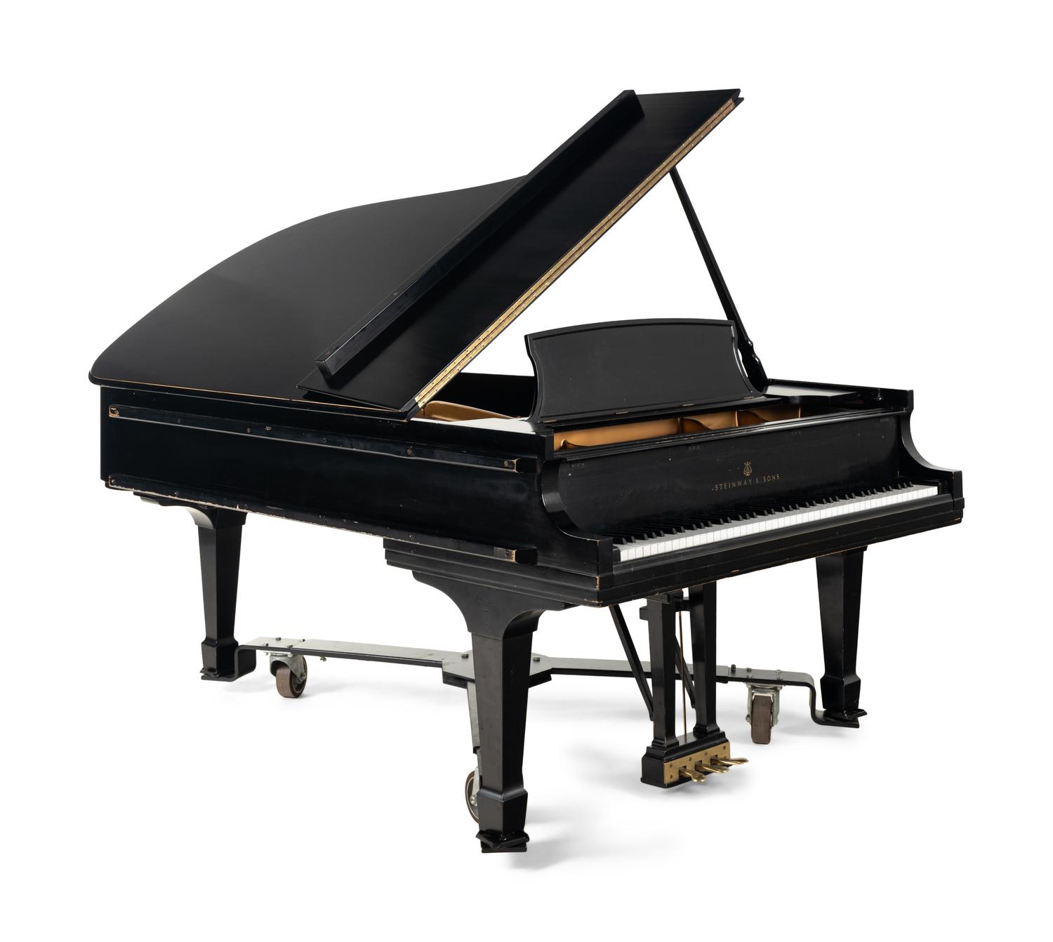 A Steinway and Sons Ebonized Grand Piano