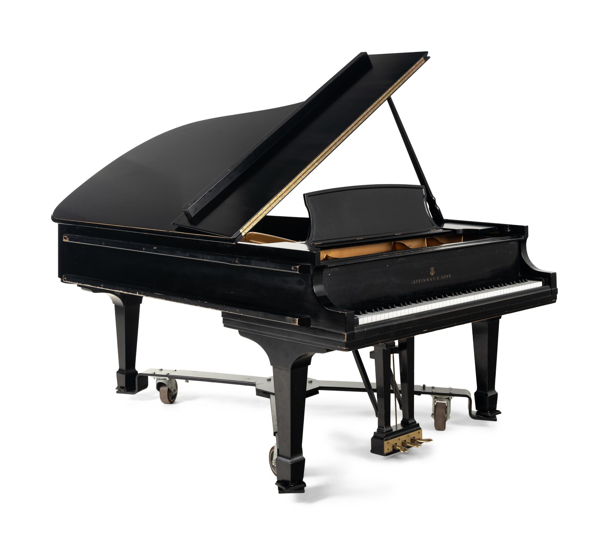 A Steinway and Sons Ebonized Grand Piano