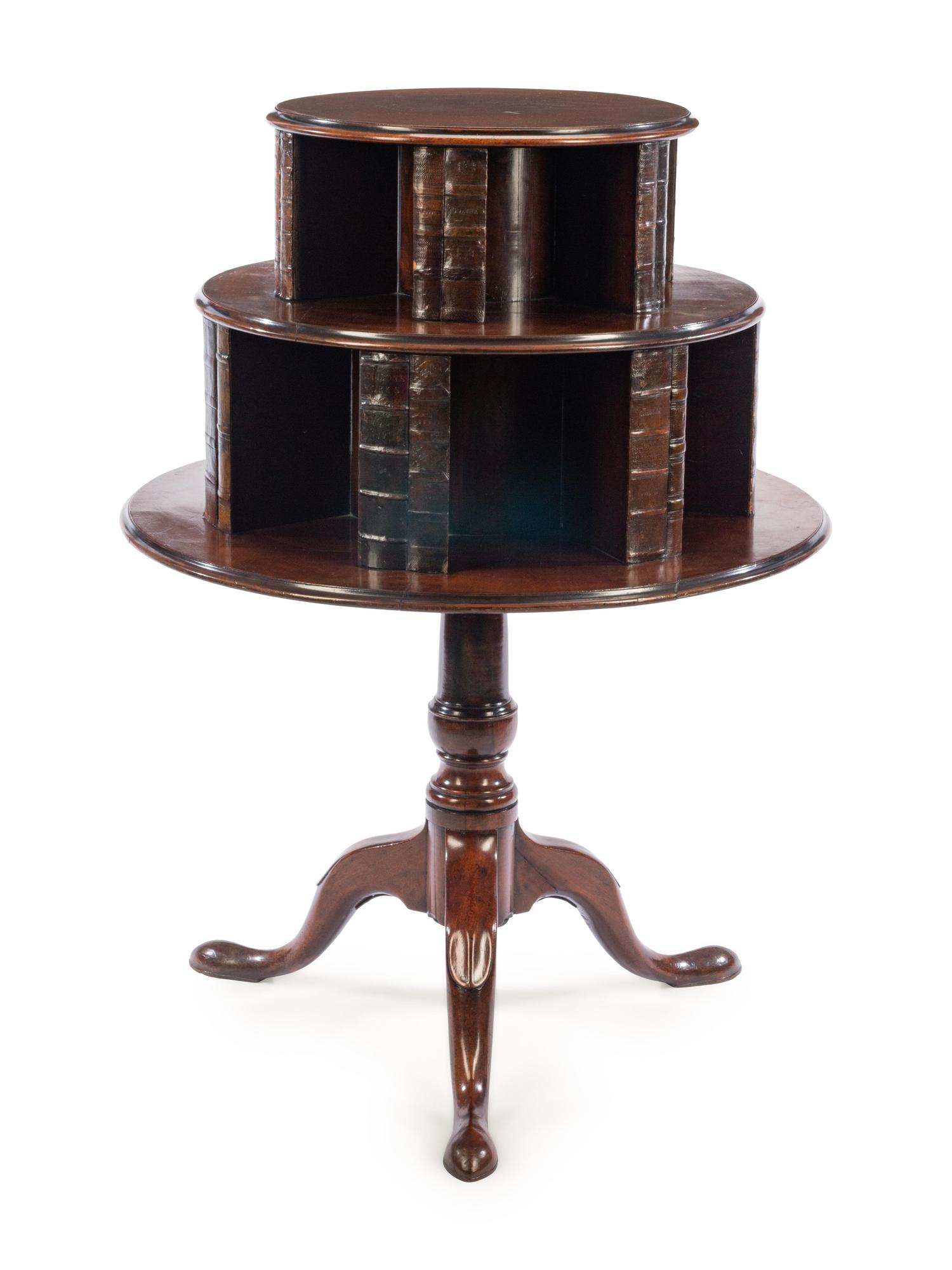 A George III Mahogany Revolving Bookcase