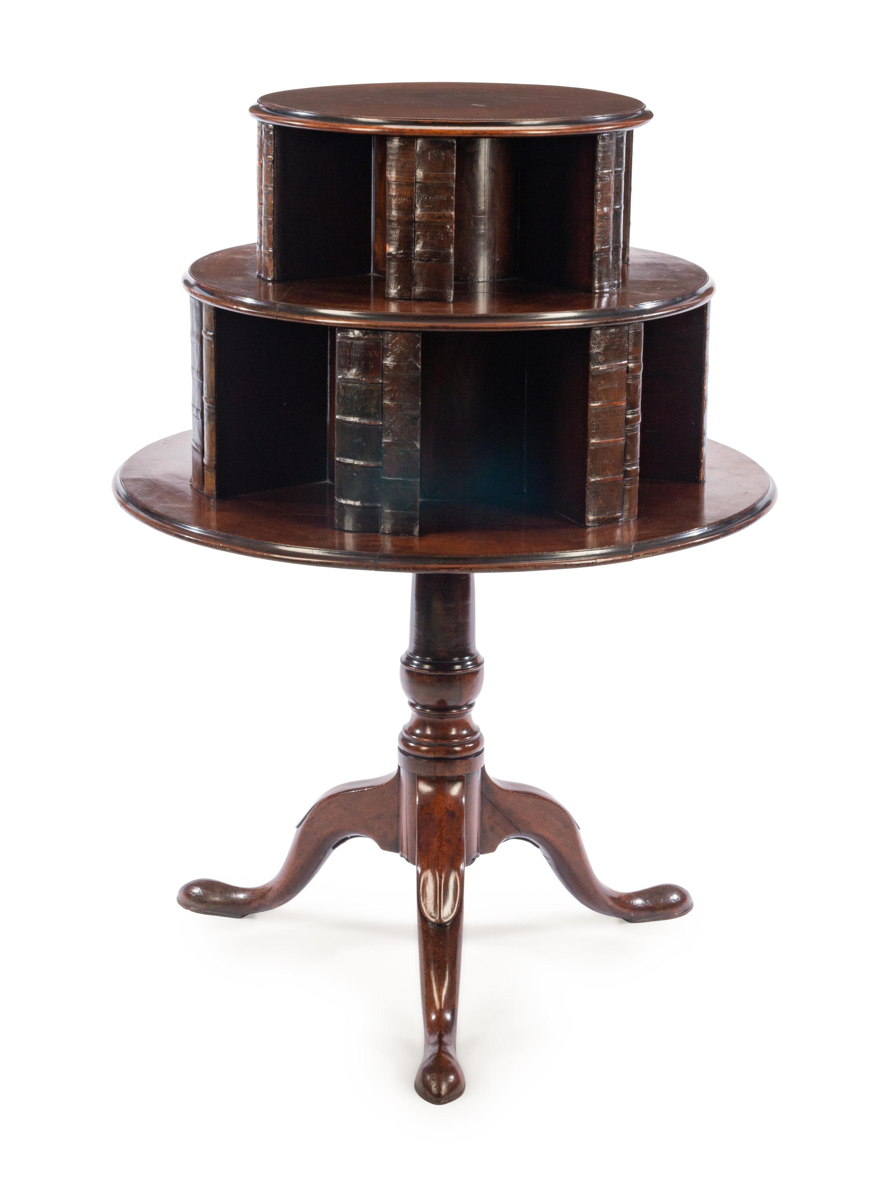 A George III Mahogany Revolving Bookcase