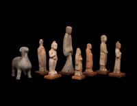Eight Chinese Pottery Figures