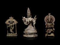 Three Southeast Asian Bronze Figures of Deities