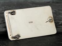 Silver Belt Buckle with Inlay