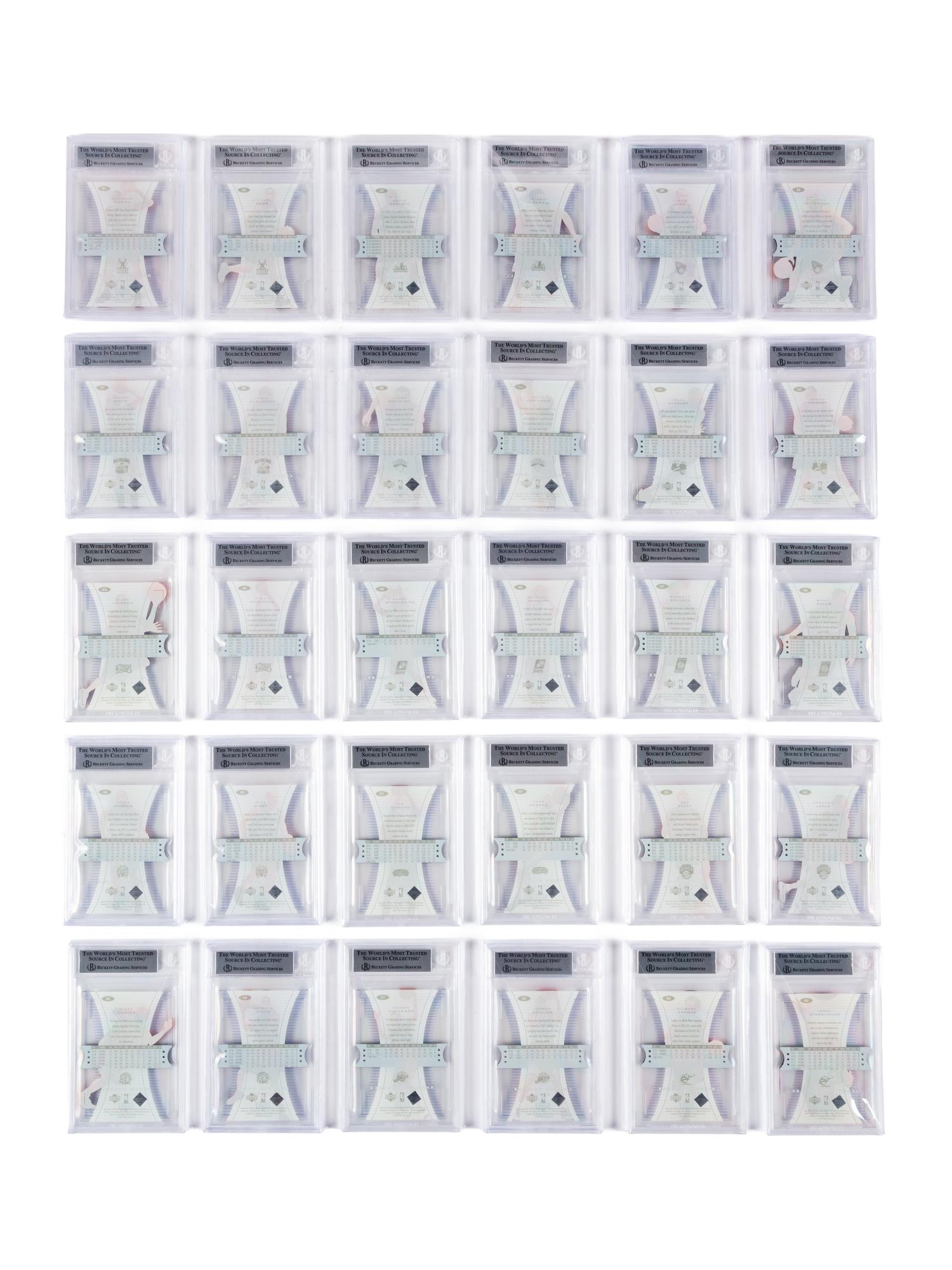 A Complete Set of 2003-04 Upper Deck BGS Graded Plexiglass Parallel Basketball Cards (60/60) With Glass Rookies (38/40) Including LeBron James Numbered Rookie Card