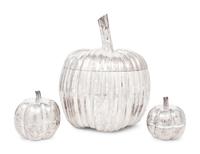 An Italian Silver Pumpkin-Form Box Retailed by Tiffany & Co.