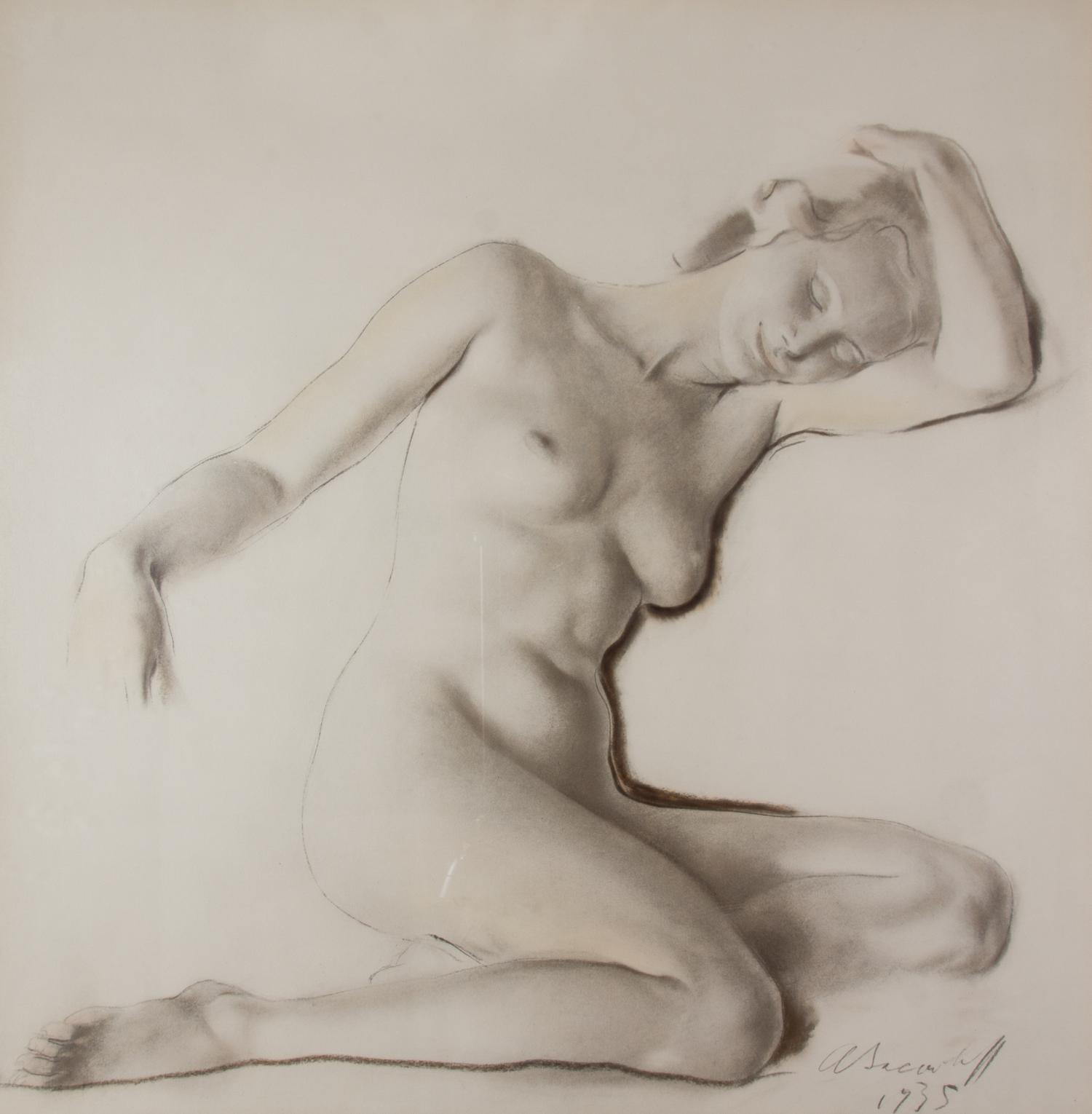 A. Sacorloff, (20th century), Reclining Nude, 1935