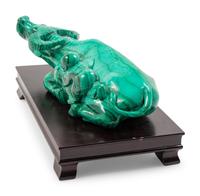 A Chinese Malachite Carving