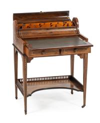 A Victorian Rosewood and Marquetry Lady's Writing Desk