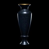 An Egyptian Obsidian and Gold Alabastron
