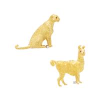 COLLECTION OF YELLOW GOLD ANIMAL BROOCHES