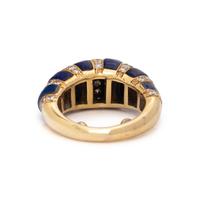 YELLOW GOLD, LAPIS LAZULI, AND DIAMOND RING