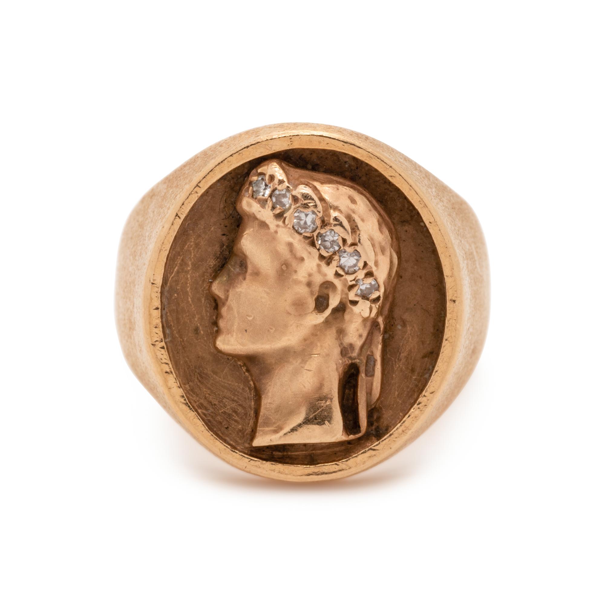 YELLOW GOLD AND DIAMOND RING