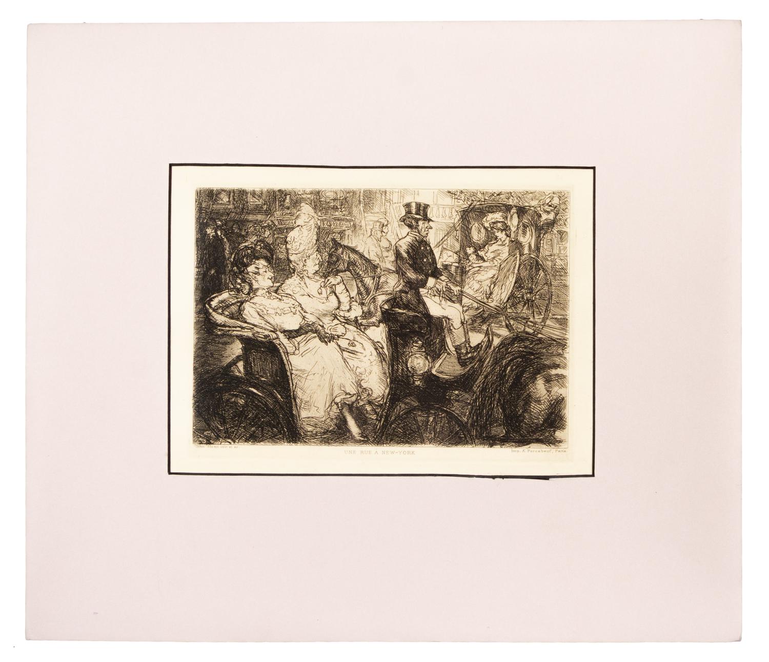 Une Rue à New York, (Fifth Avenue Critics), from the series New York City Life (two works)