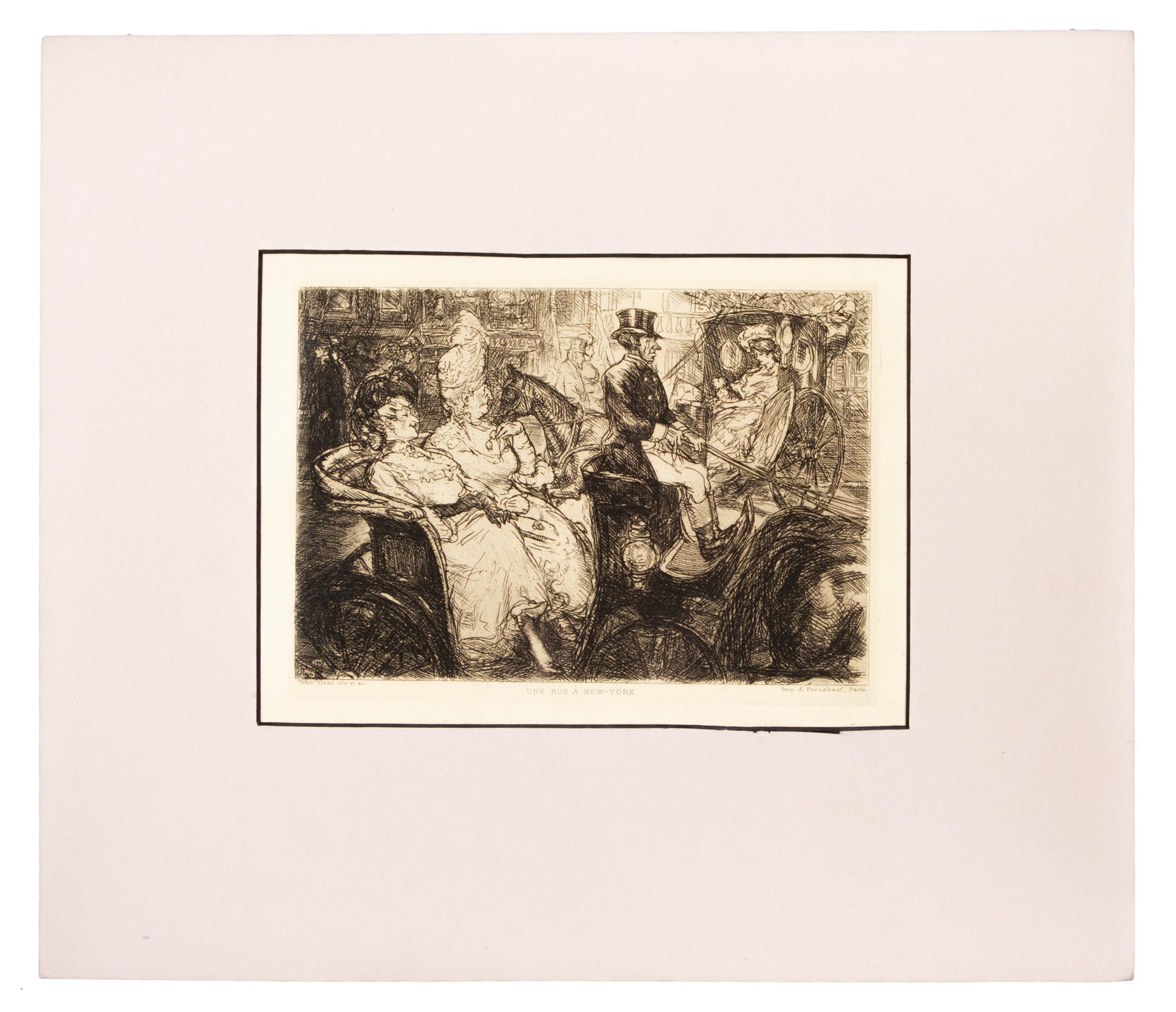 Une Rue à New York, (Fifth Avenue Critics), from the series New York City Life (two works)