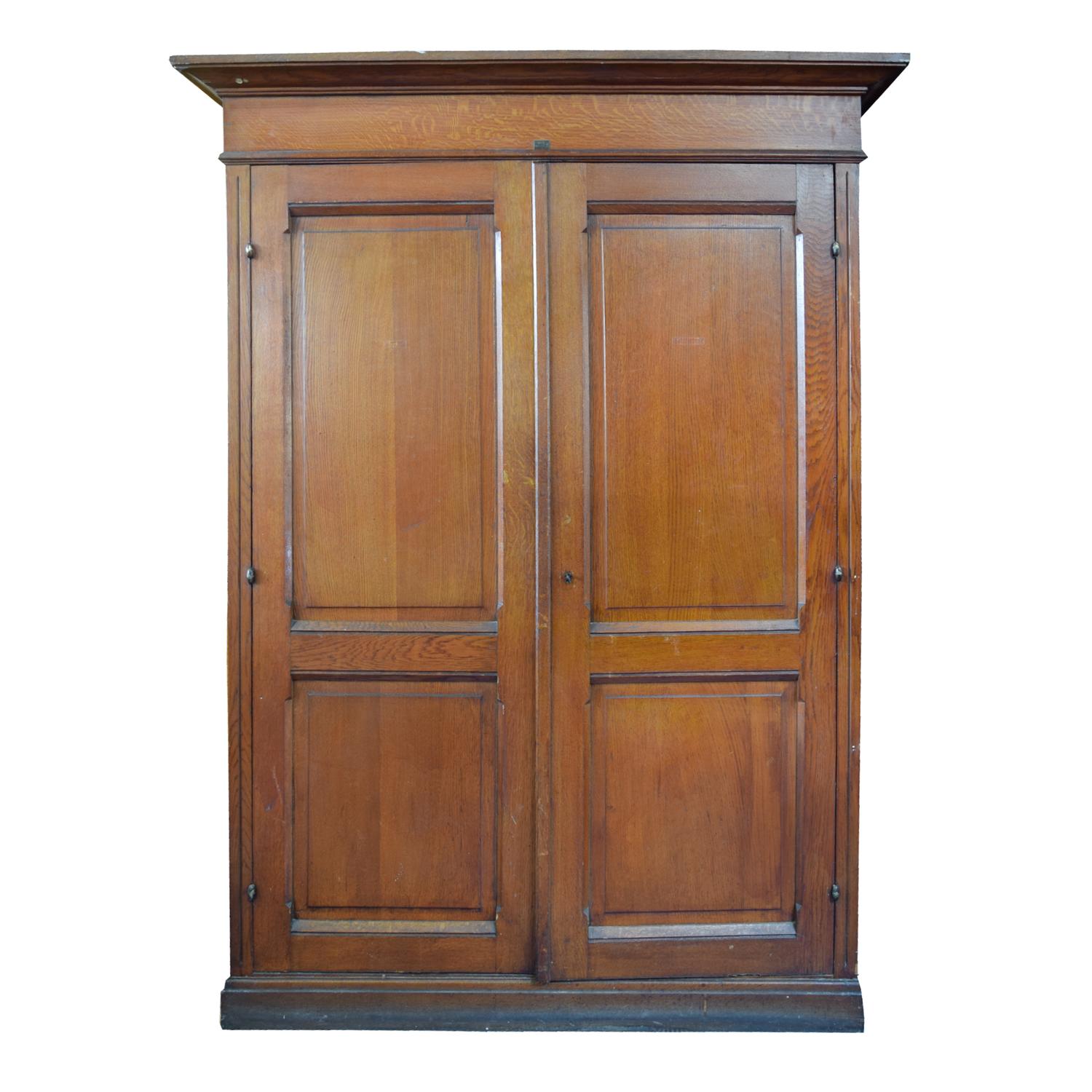 A Pine Two-Door Cabinet 57.5 "W x 21" D x 79" H — Italy, 19th Century