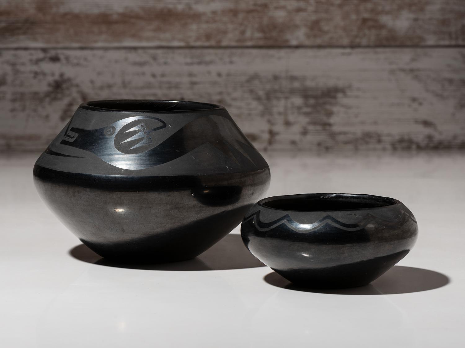 Blackware Pottery Jars, 1920-1925
