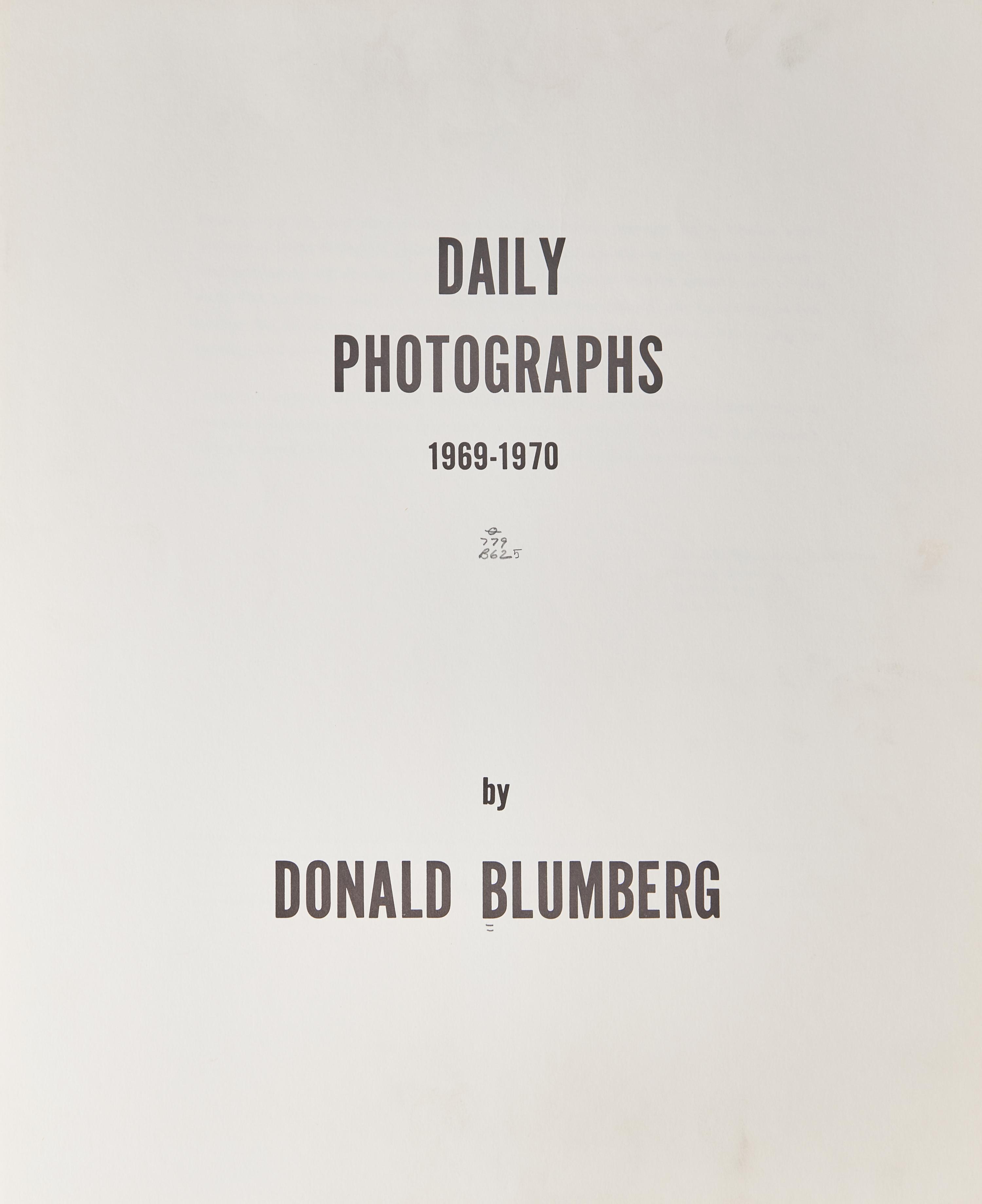 [Art] Blumberg, Donald. Daily Photographs 1969-1970