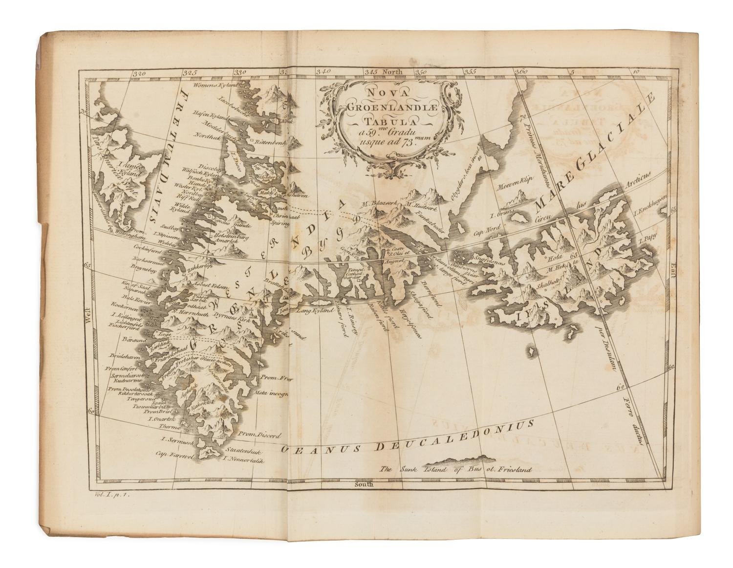 [GREENLAND AND ICELAND]. A Group of works about Greenland and Iceland. Together, 2 works in 3 volumes.