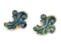 Three-piece Dutch Polychrome Garniture