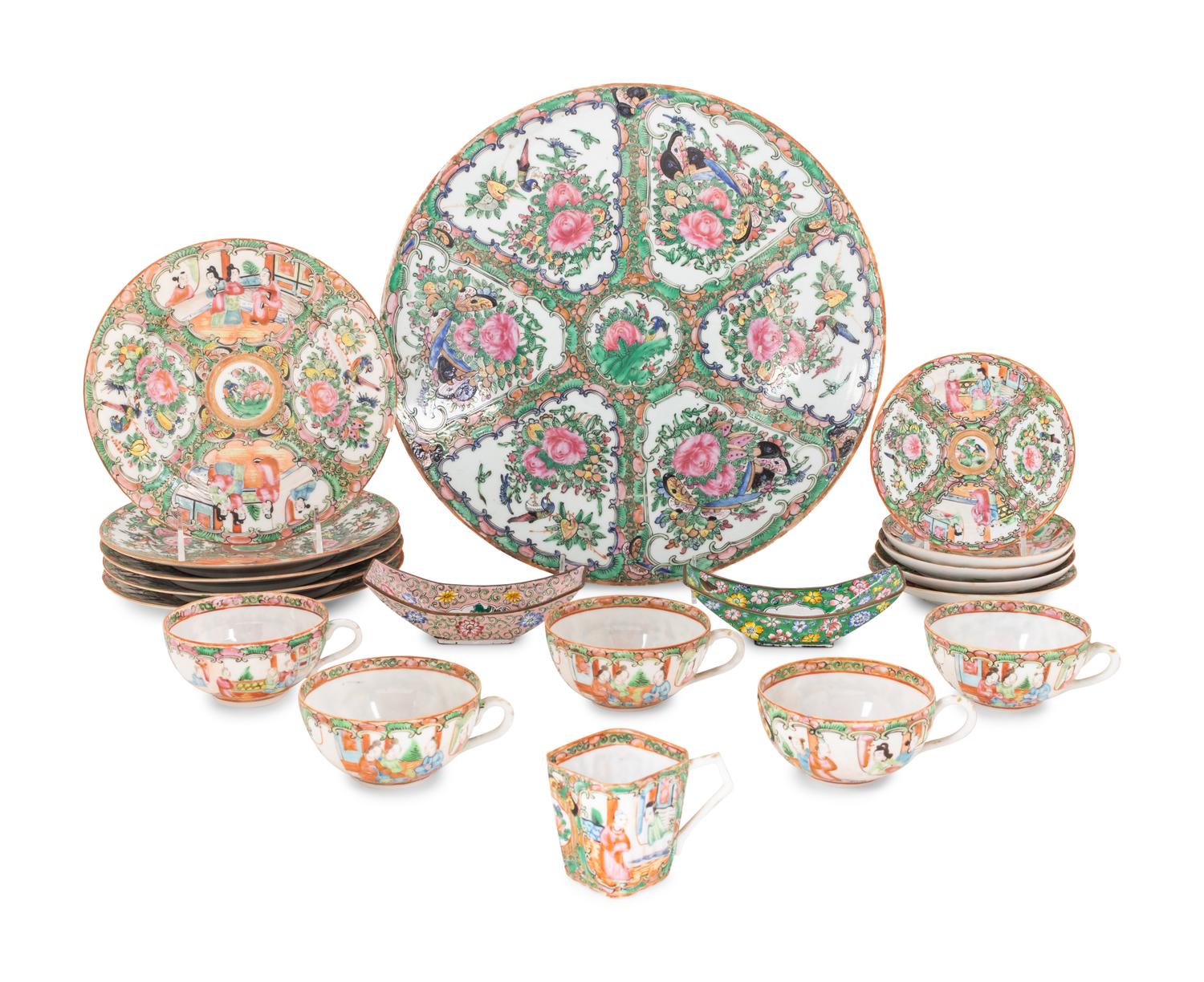 A Collection of Chinese Export Famille Rose Porcelain Articles