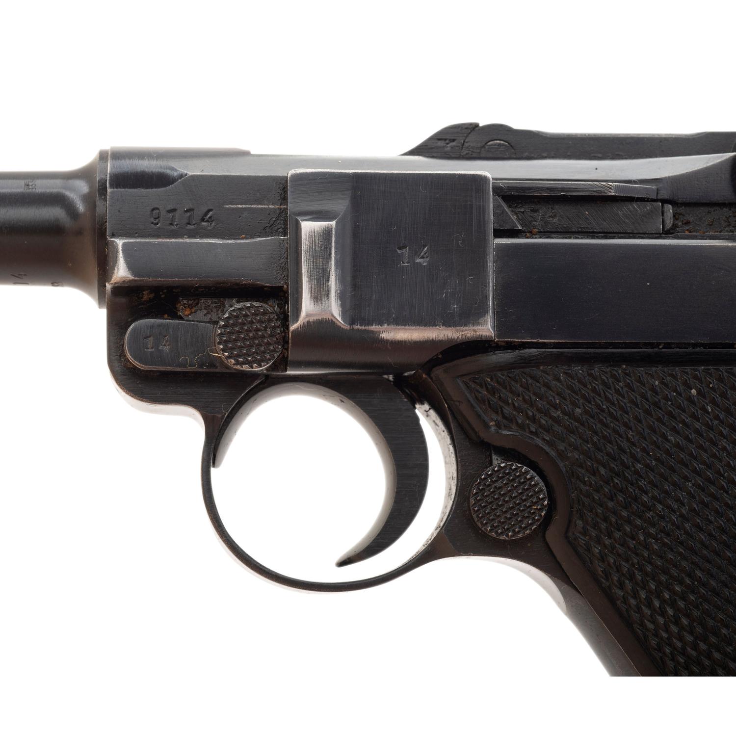 **Mauser byf-Code 41 Dated All Matching P.08 "Black Widow" Pistol with Holster & Spare Magazine