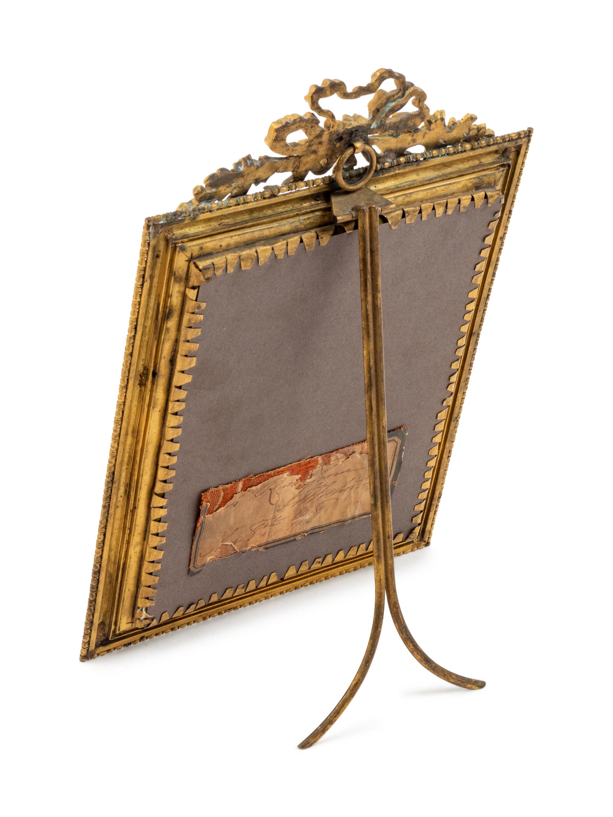 A French Miniature Painting in a Gilt Metal Frame