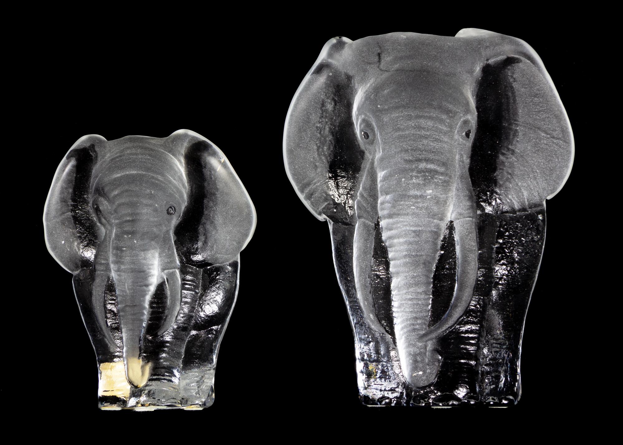 Two Scandinavian Glass Figures, Jonasson