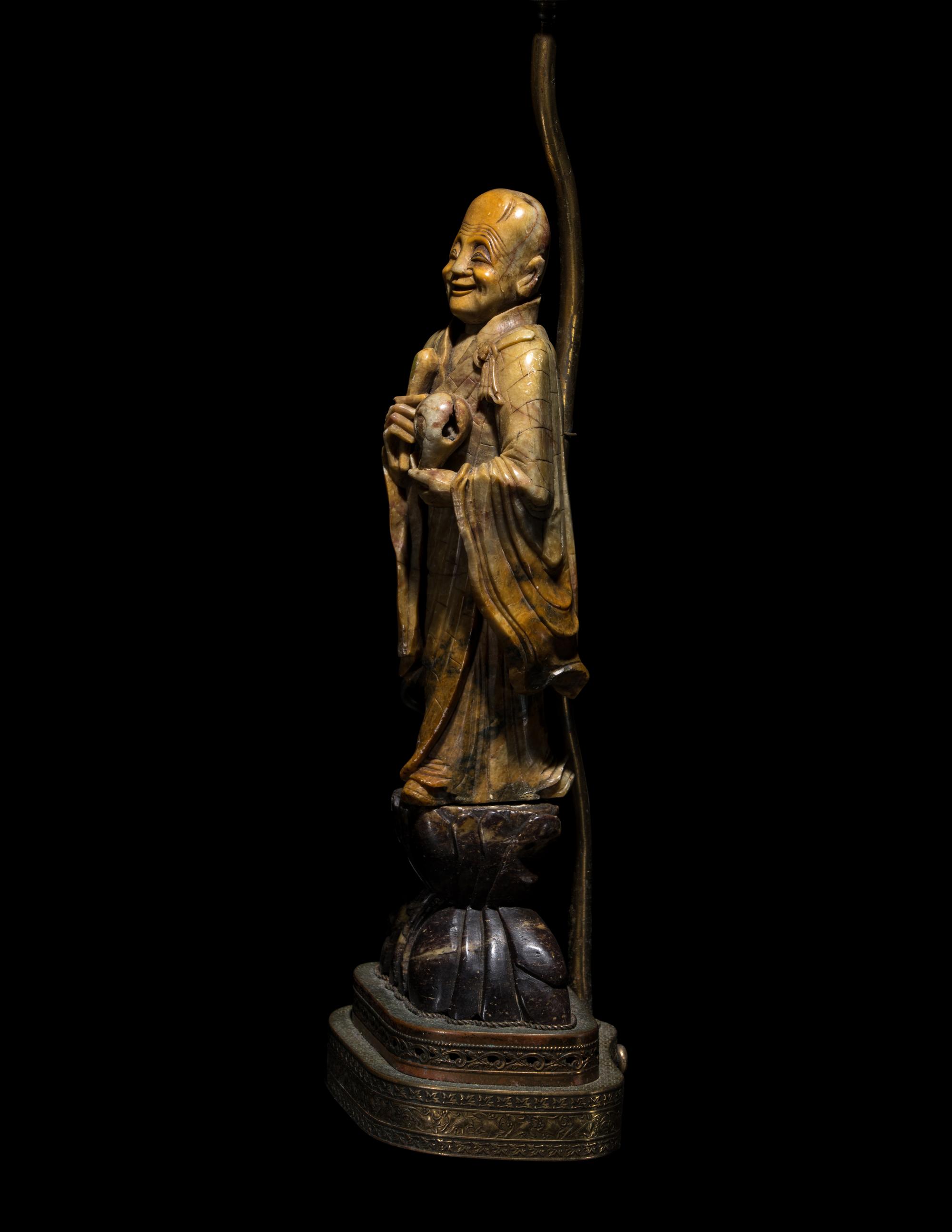 A Chinese Stone Lamp