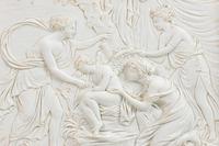 A Continental Bisque Porcelain Relief Plaque