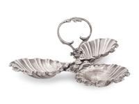 A Cartier Silver Tripartite Dish