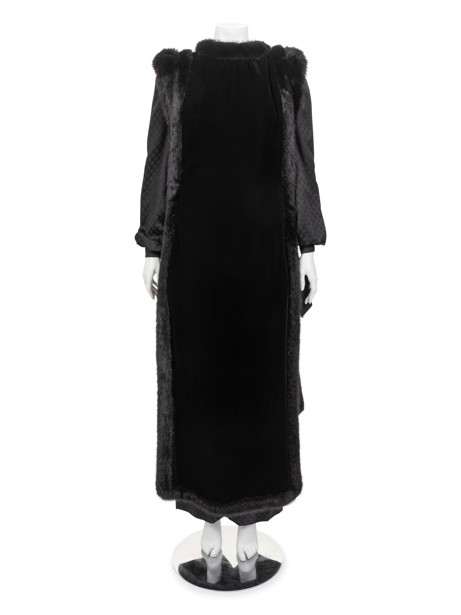 Givenchy Haute Couture Three-Piece Set with Blouse, Pants, and Tabard, 1977