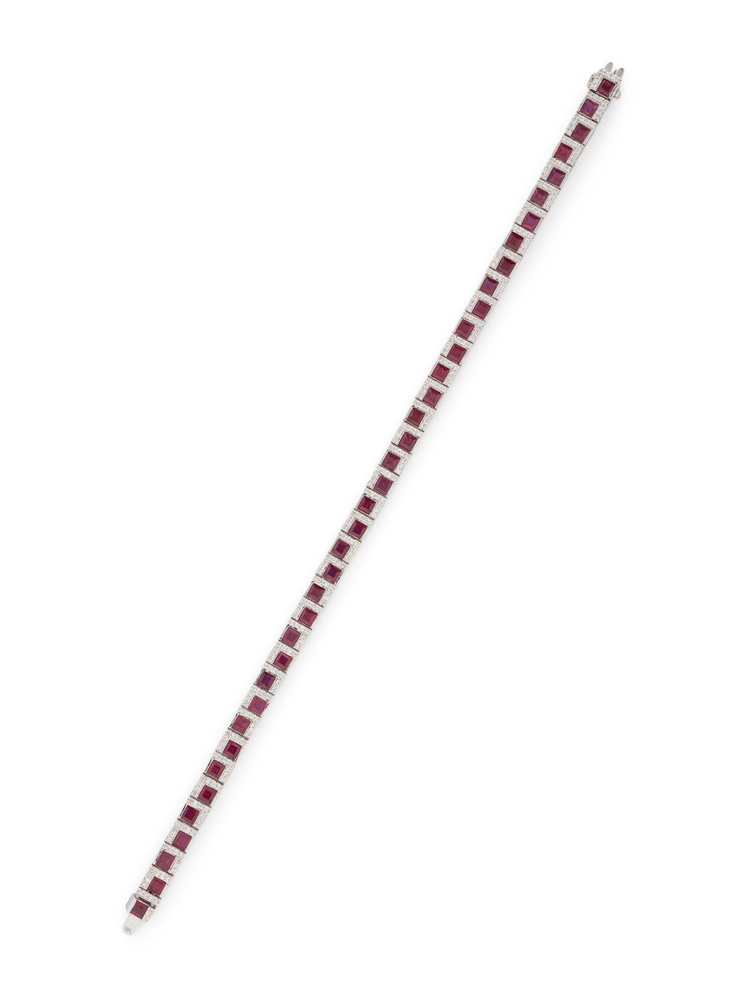 RUBY AND DIAMOND BRACELET
