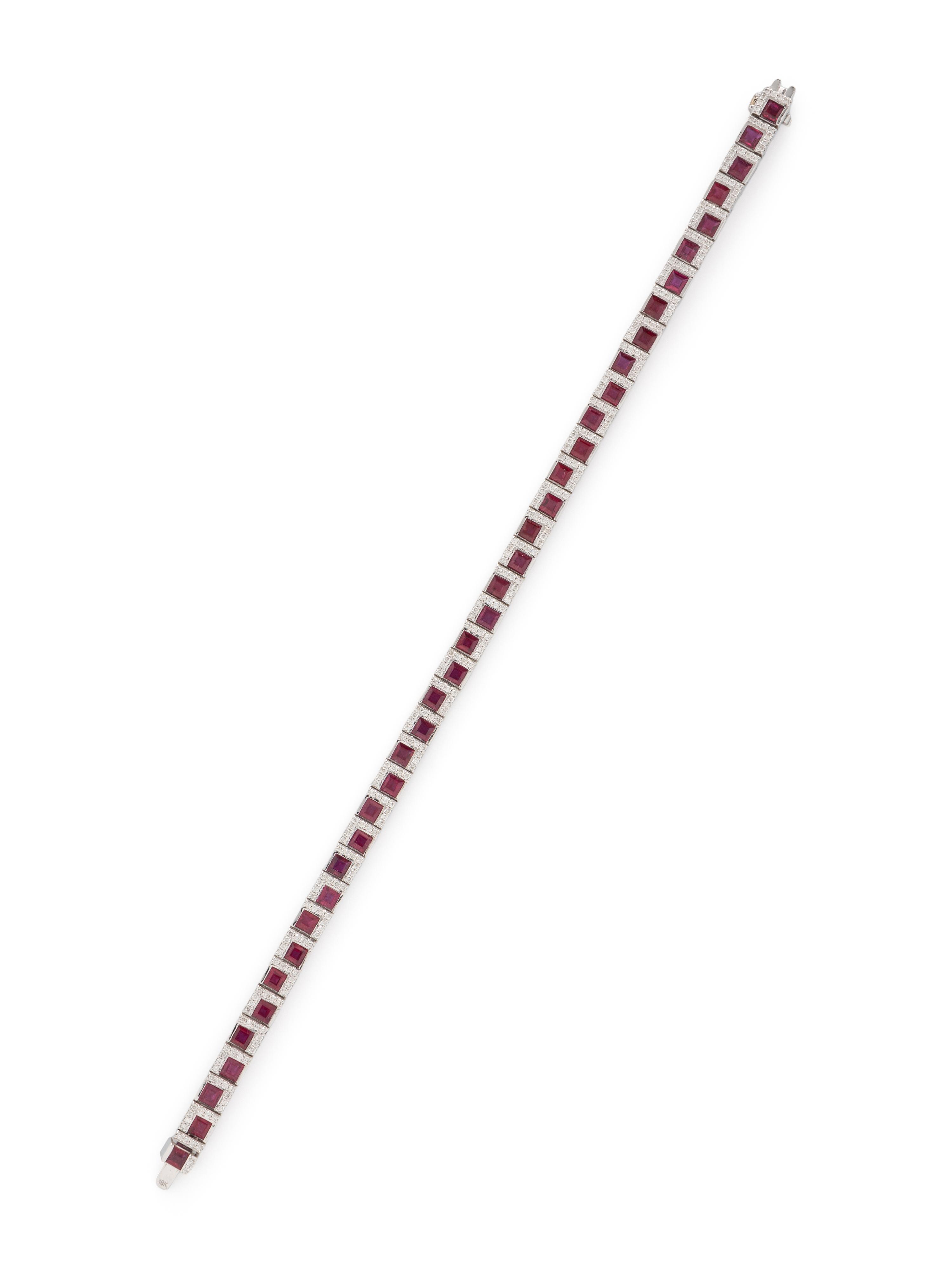 RUBY AND DIAMOND BRACELET