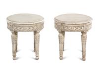 A Pair of Louis XVI Style Painted Side Tables