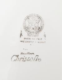 A Set of Twenty-Five Christofle Pavillon Porcelain Chargers